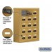 Salsbury Cell Phone Storage Locker - 5 Door High Unit (8 Inch Deep Compartments) - 15 A Doors - Gold - Surface Mounted - Resettable Combination Locks